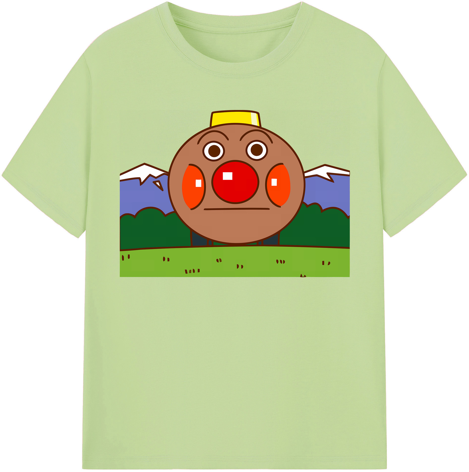 （画像用） アンパンマン Anpanman 綿100％半袖Tシャツ（フロントプリント）